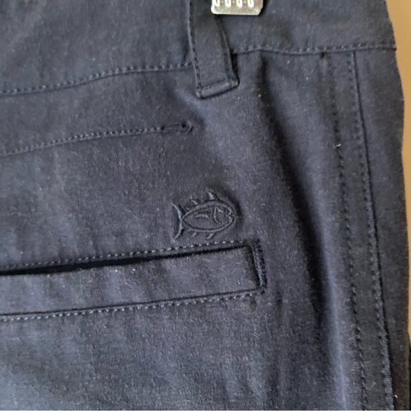 Southern Tide Boy’s Navy Blue Flat Front Chino Shorts - Picture 3 of 5